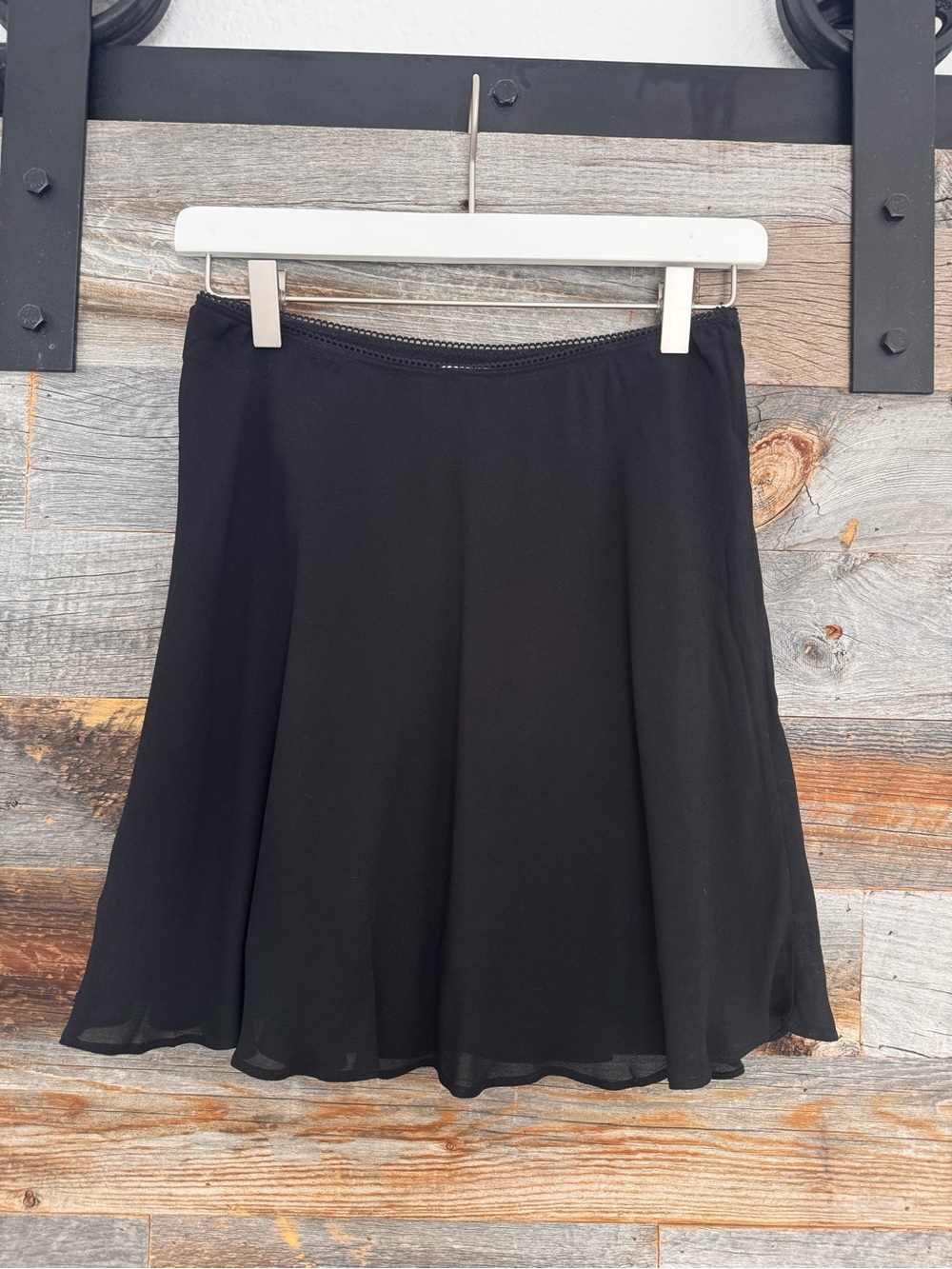 Reformation Brandy Georgette Black Mini Skirt - Picture 3 of 7